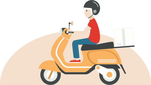 Delivery person delivering mobile phone after being fixed by fonexpert Agra